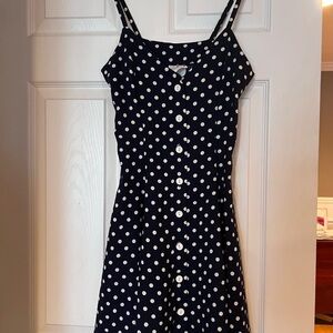 Moda International Blue and White Spaghetti Strap Sundress